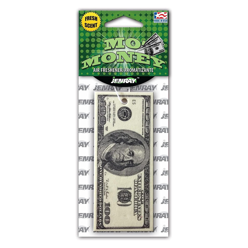 Jenray Mo Money Hanging Paper Air Freshener Money Scent for Home or Car Provides Long Lating Fragrances 1Ea